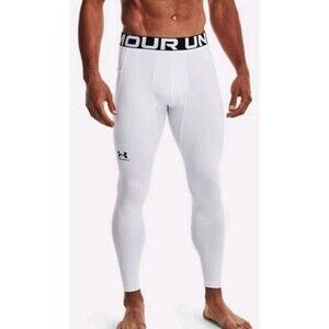Under Armour ColdGear  Men's Leggings SZ 3XLT Tall White Compression Running NEW